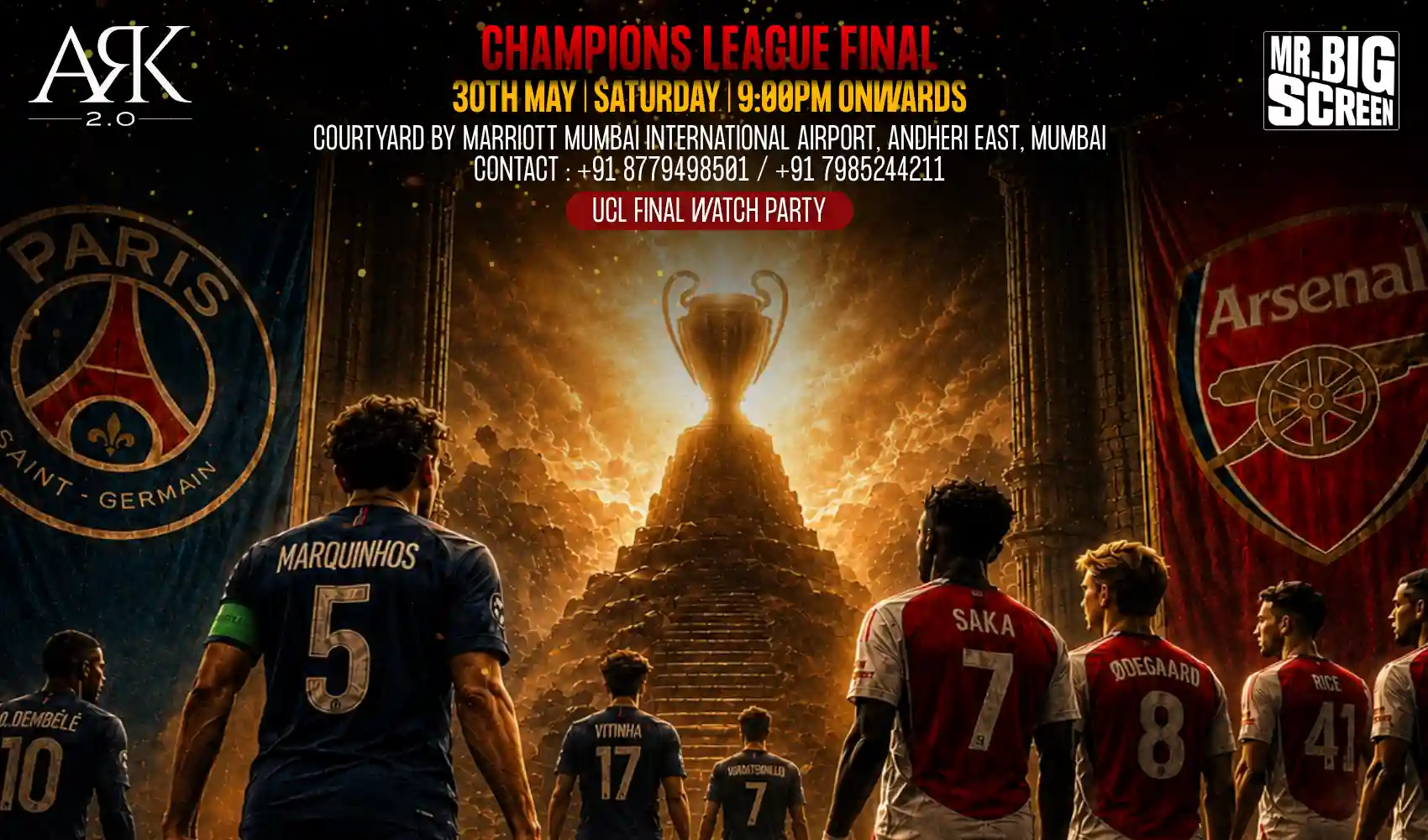 Champions League Final 2026- PSG Vs Arsenal-Mumbai,Andheri